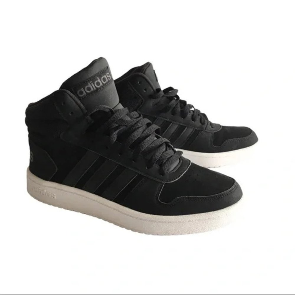 adidas Hoops 2.0 Mid Black Basketball Men’s Shoes US Size 8